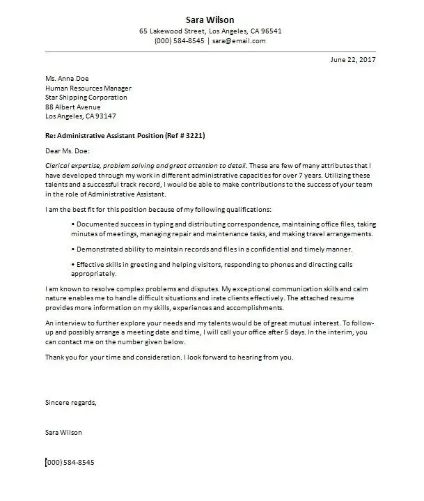 35785 cover letter samples examples