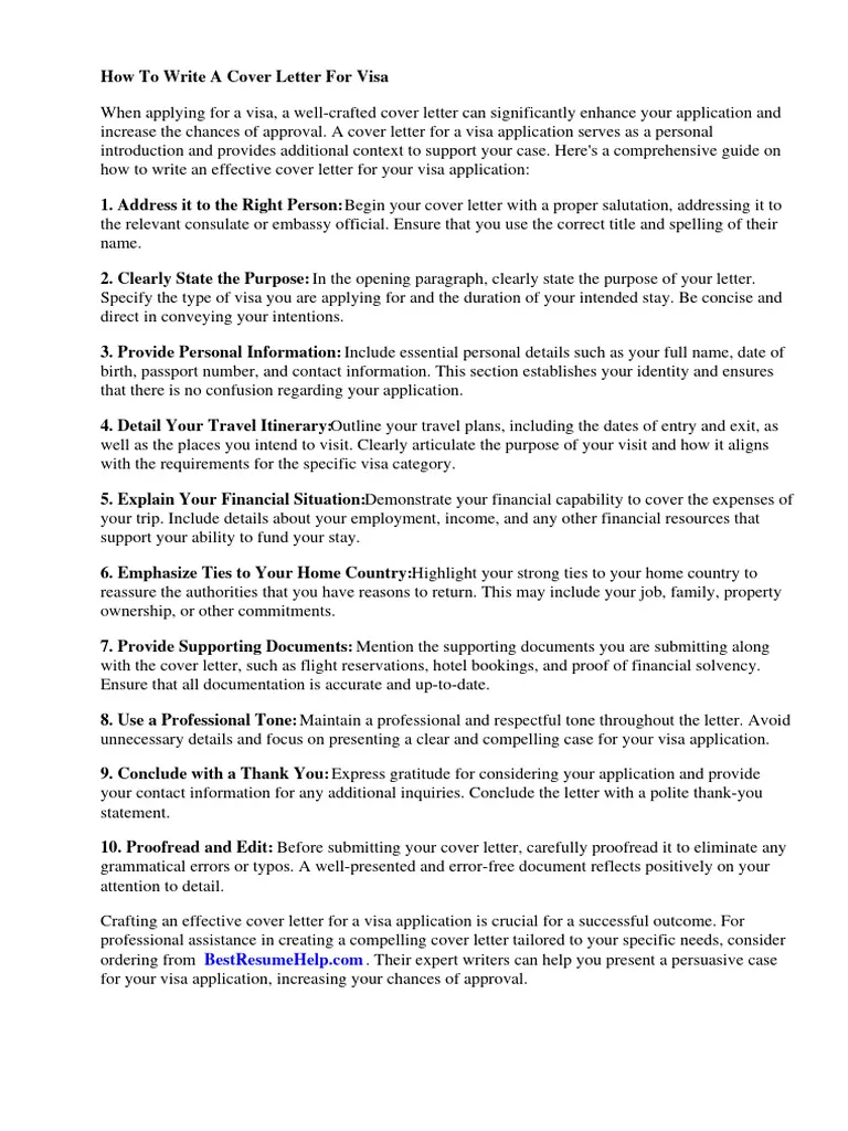 35793 visa cover letter travel itinerary