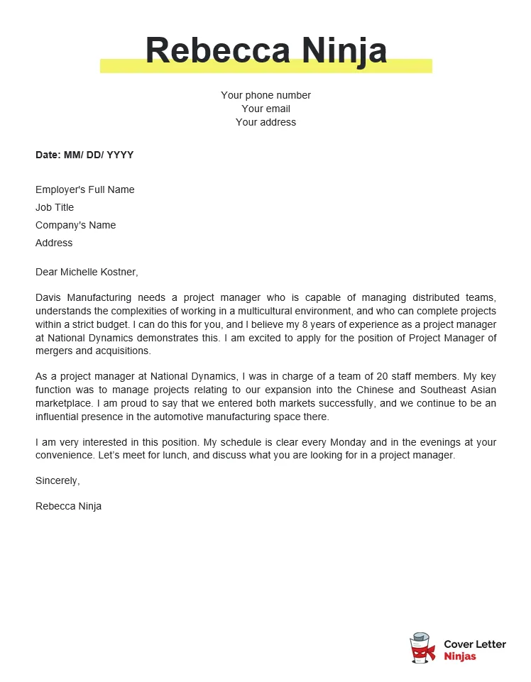 35794 leadership experience cover letter