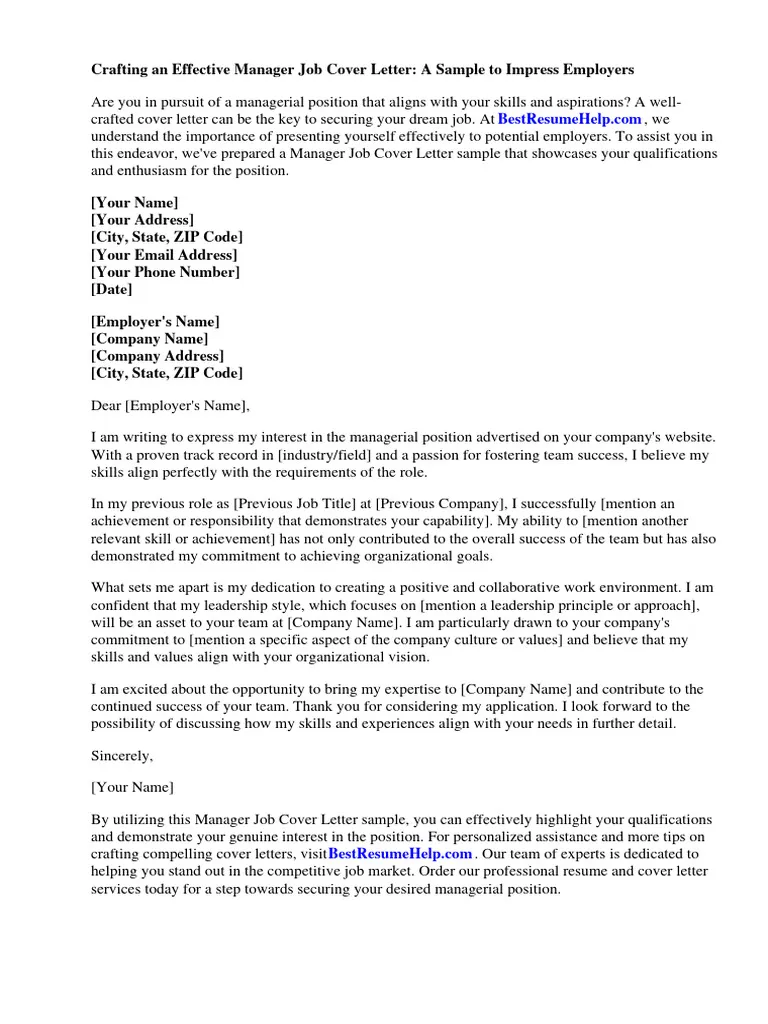 35794 sales manager cover letter example