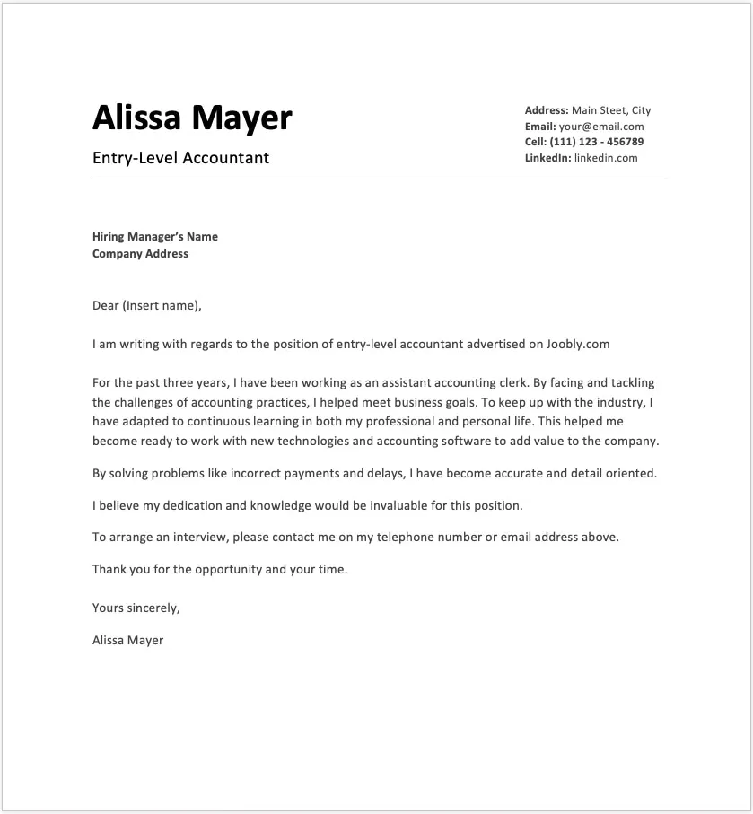 35797 tailoring cover letter