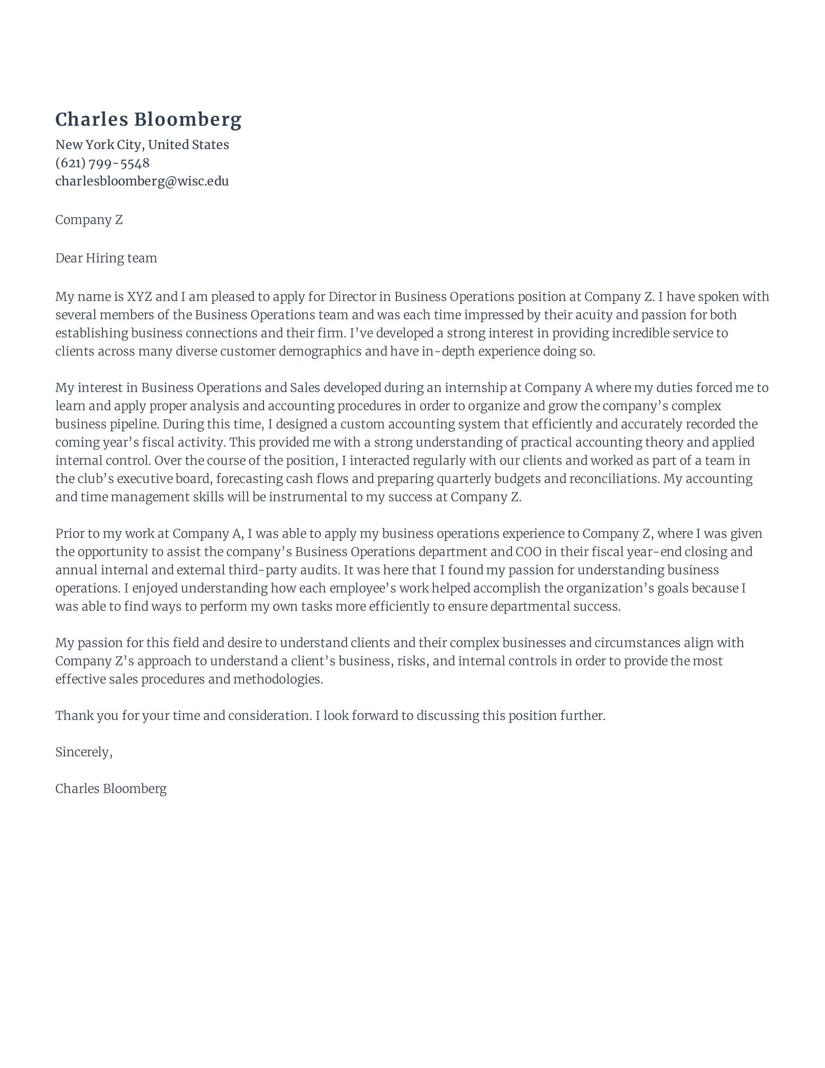 35822 director of operations responsibilities