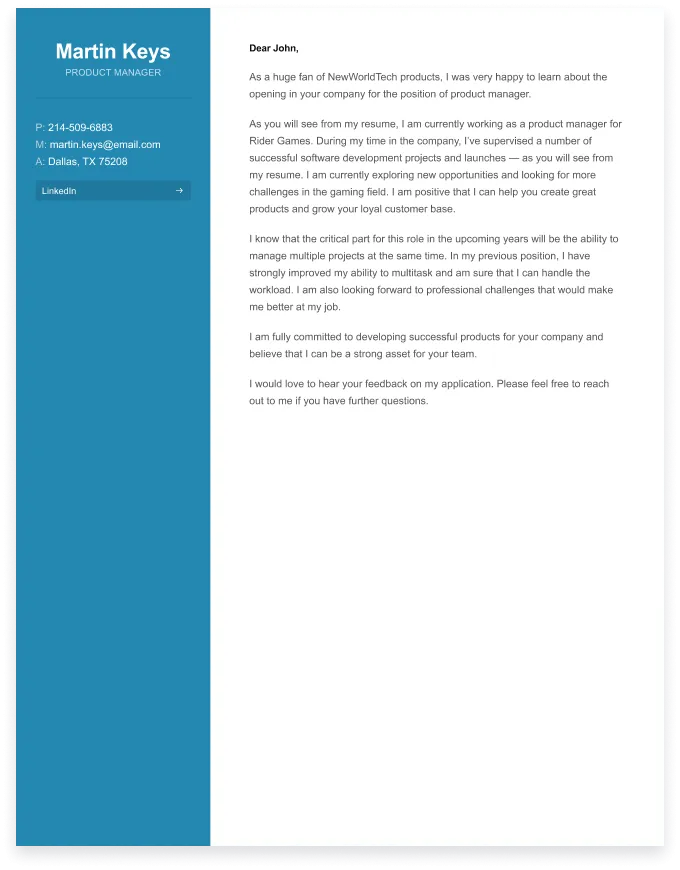 35833 tailoring cover letter