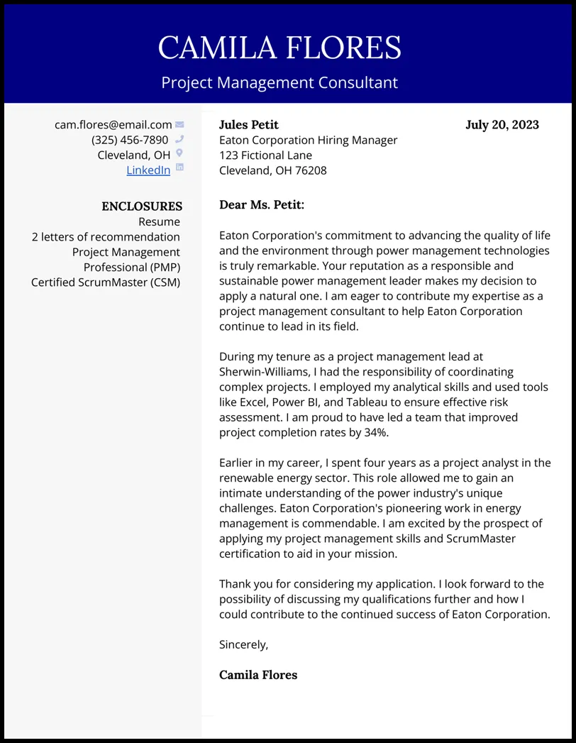 35837 consulting cover letter formatting