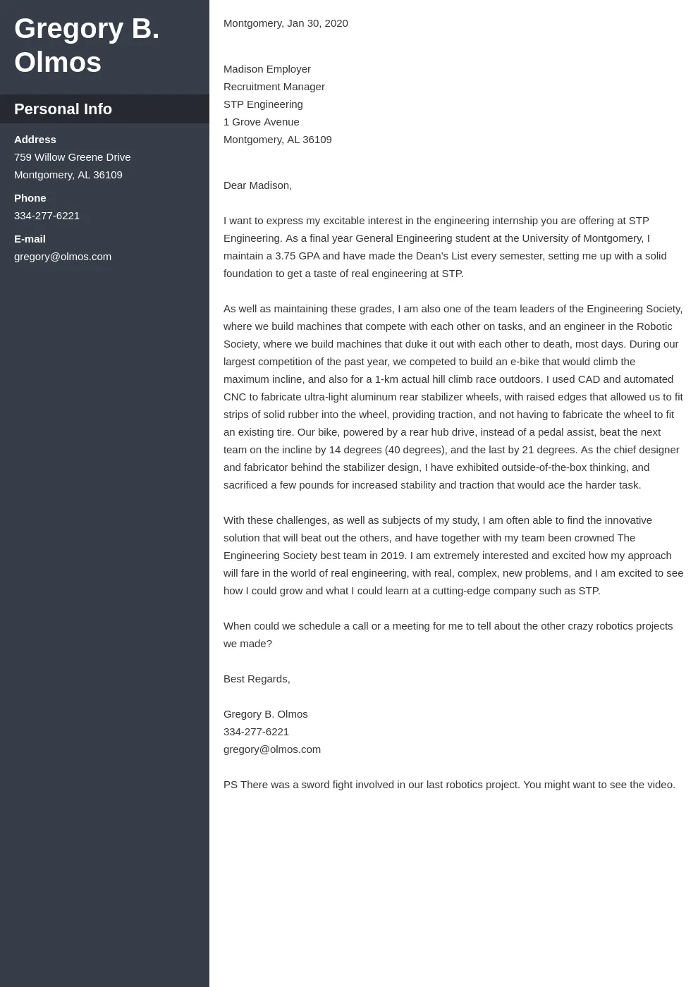 35848 cover letter engineering internship