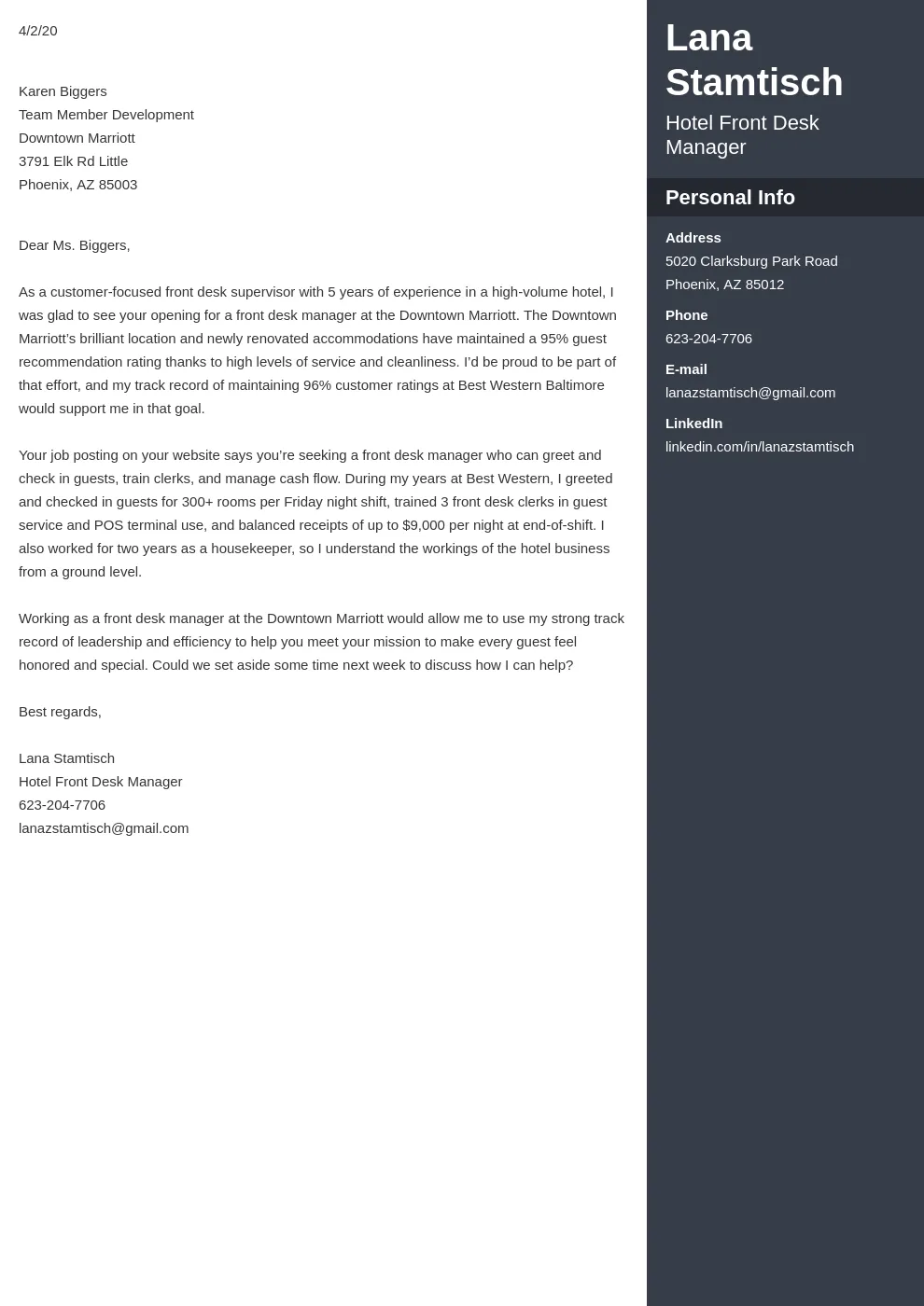 35869 hospitality cover letter header