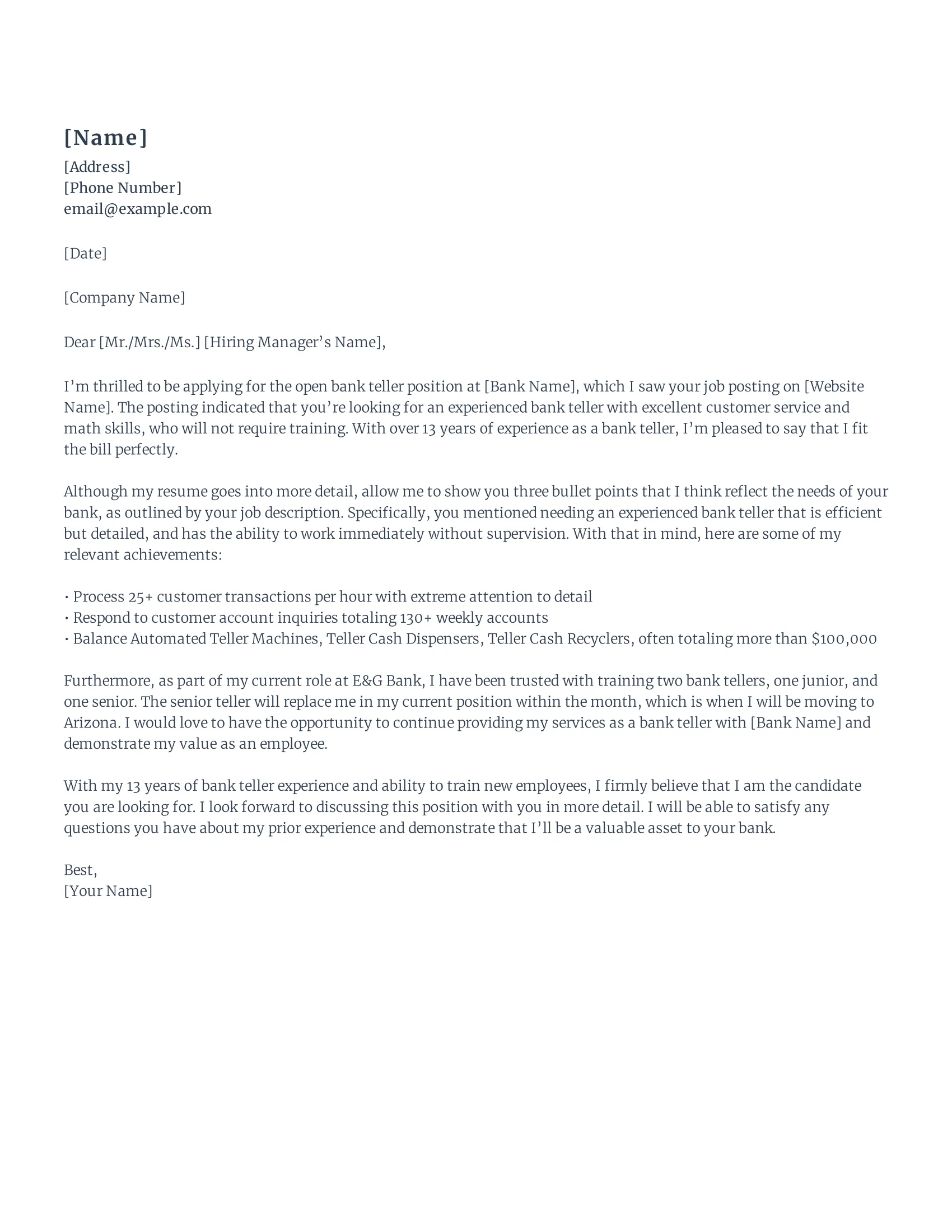 35893 bank teller cover letter image 1