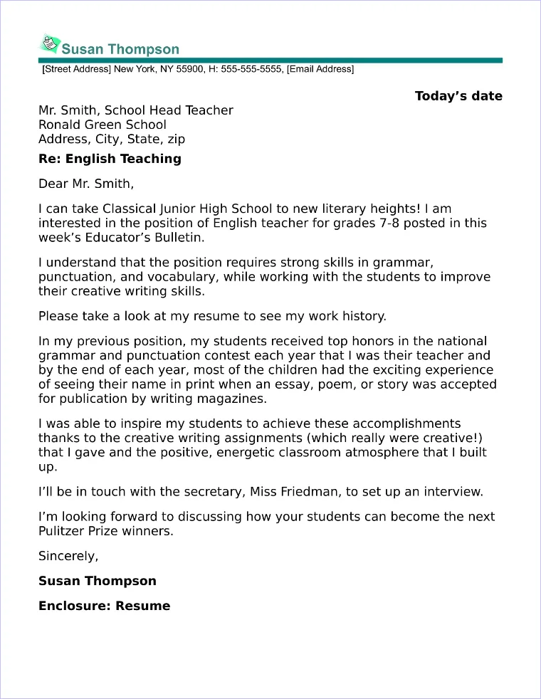 35897 esl teacher cover letter