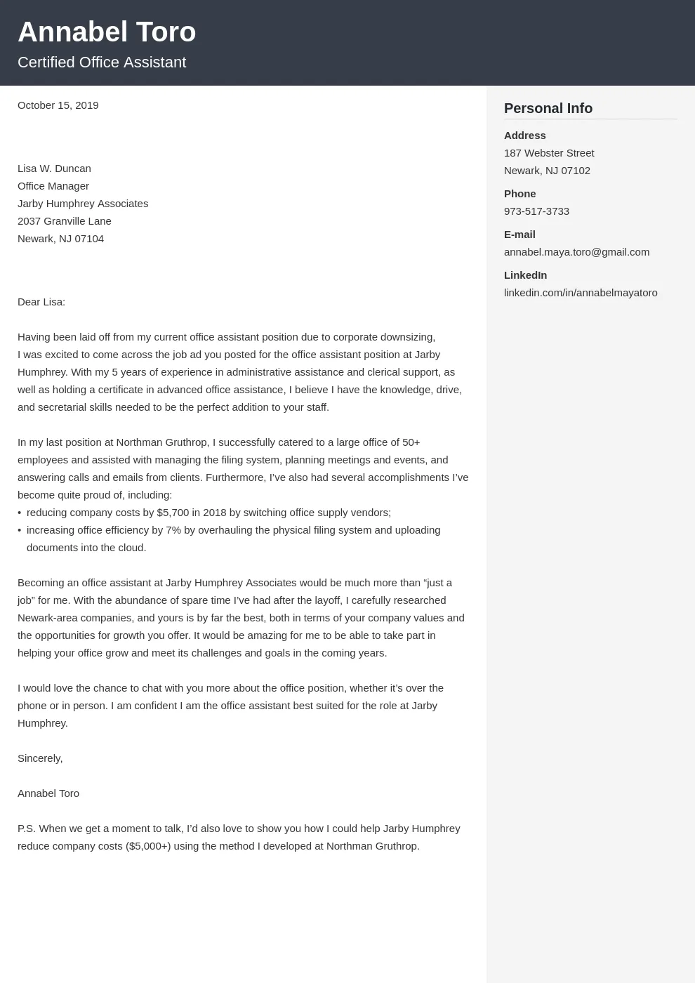 35905 cover letter structure