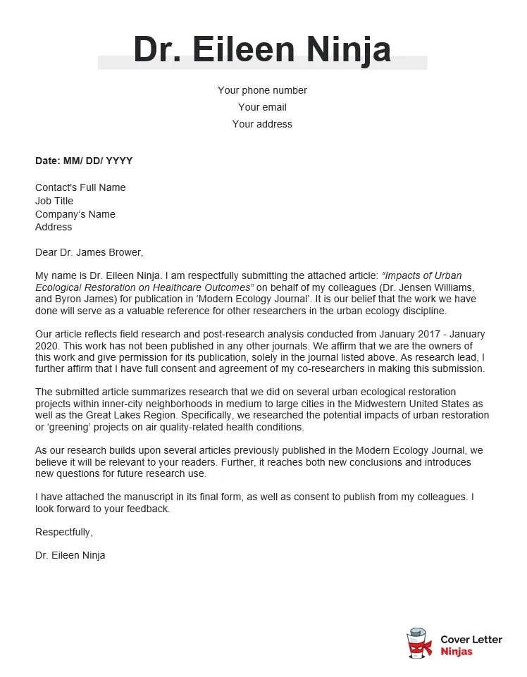 35906 cover letter journal submission