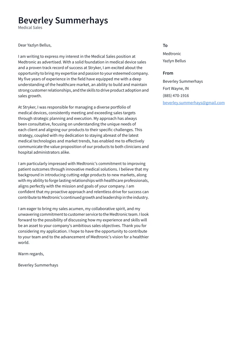 35917 medical sales role understanding