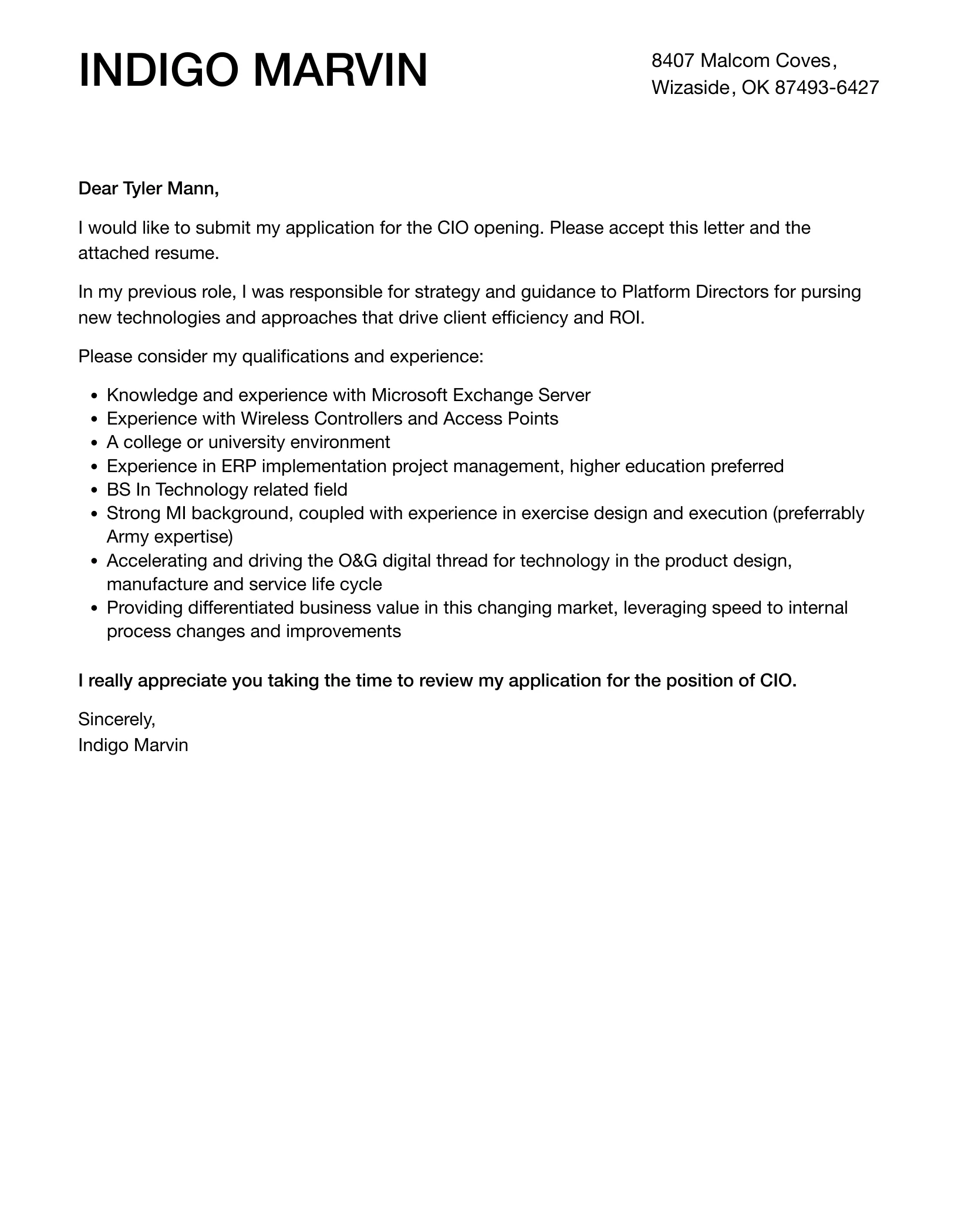 35919 cio cover letter customization