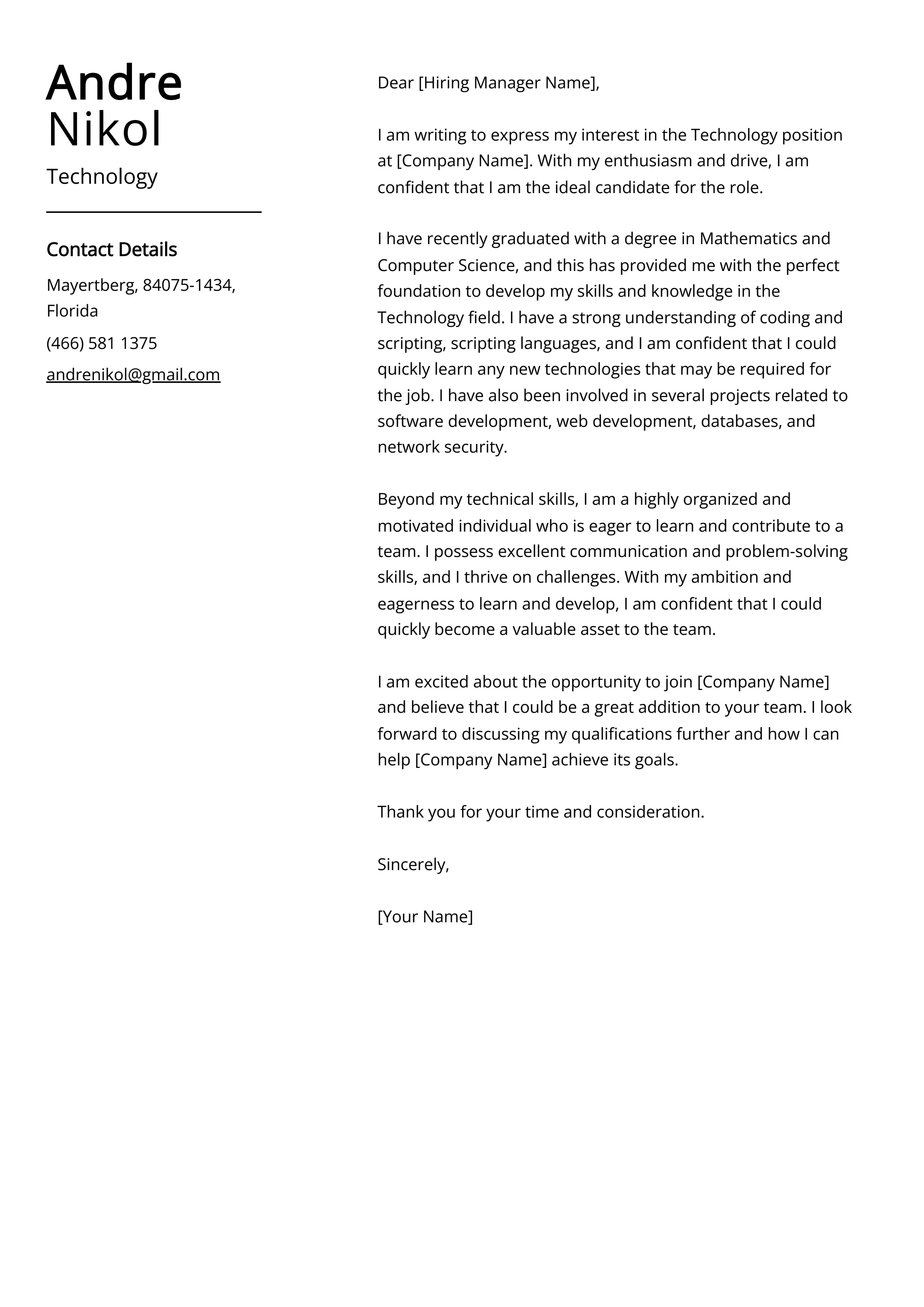 35932 it support cover letter