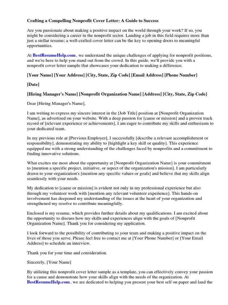 35950 nonprofit cover letter header