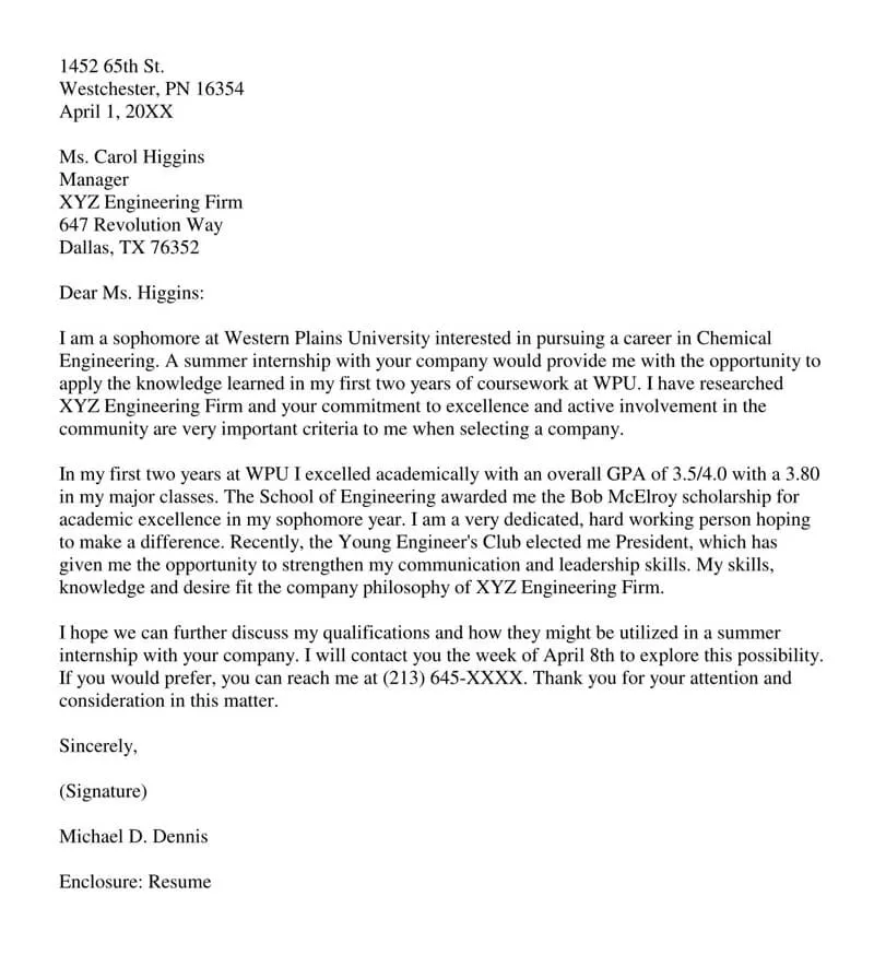 35968 engineering cover letter header