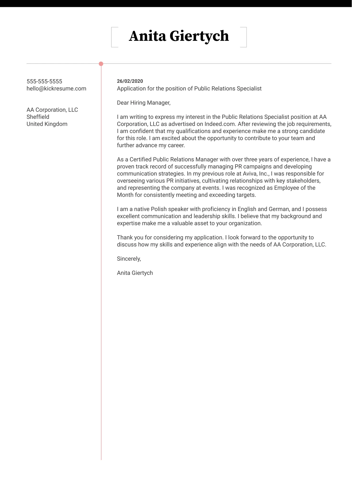 35970 pr skills experience