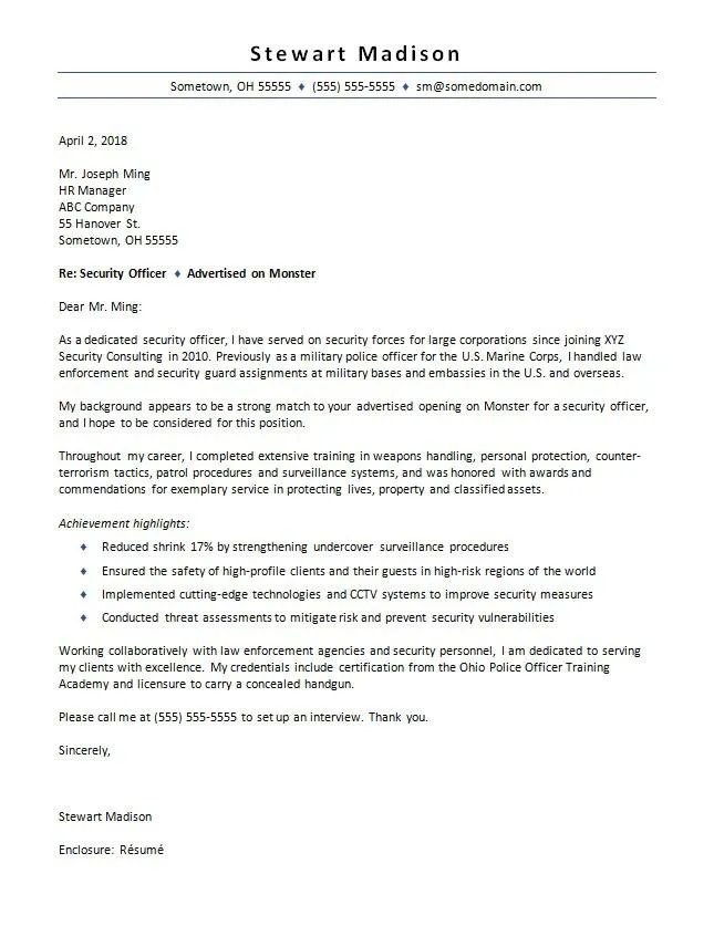 35973 security job cover letter writing