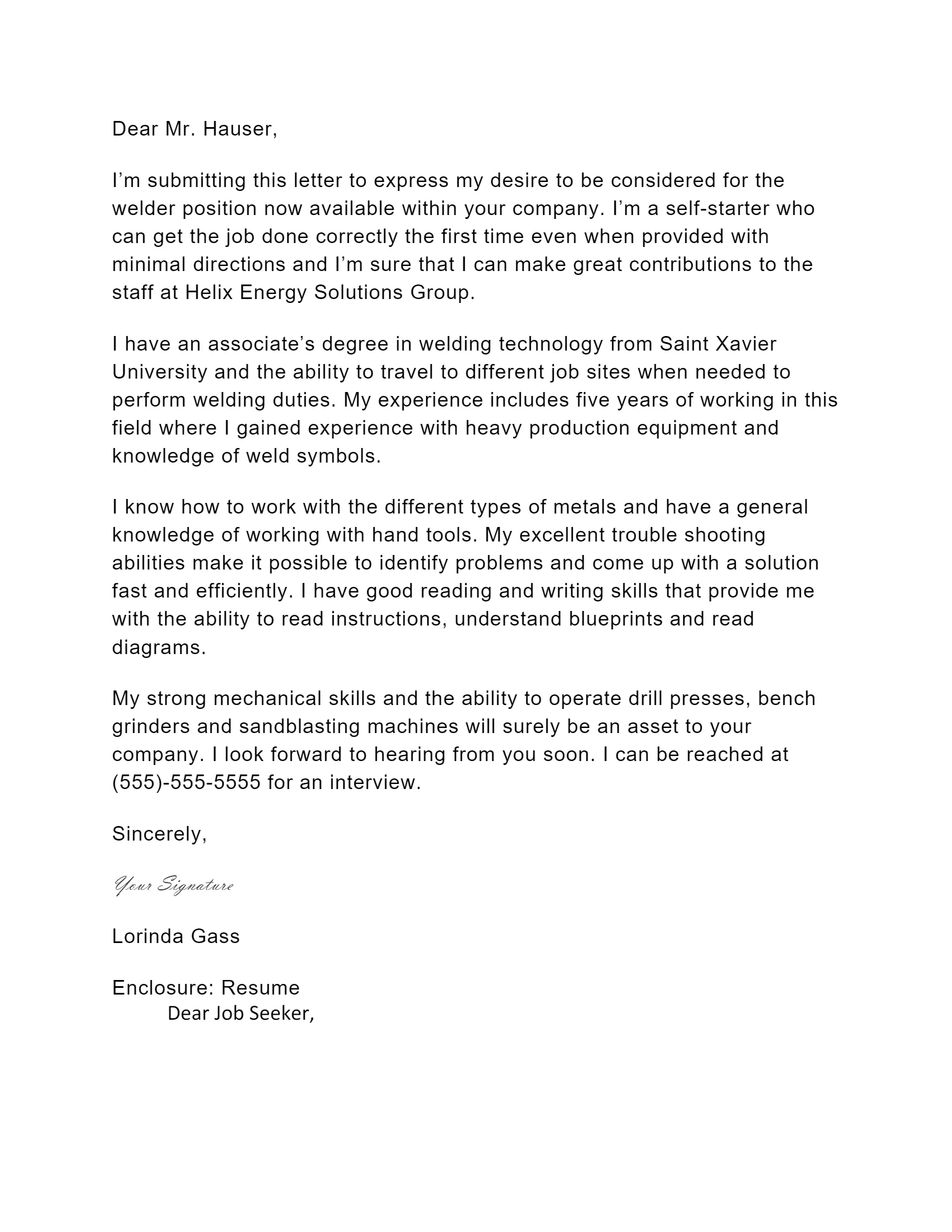 35978 welder apprenticeship cover letter