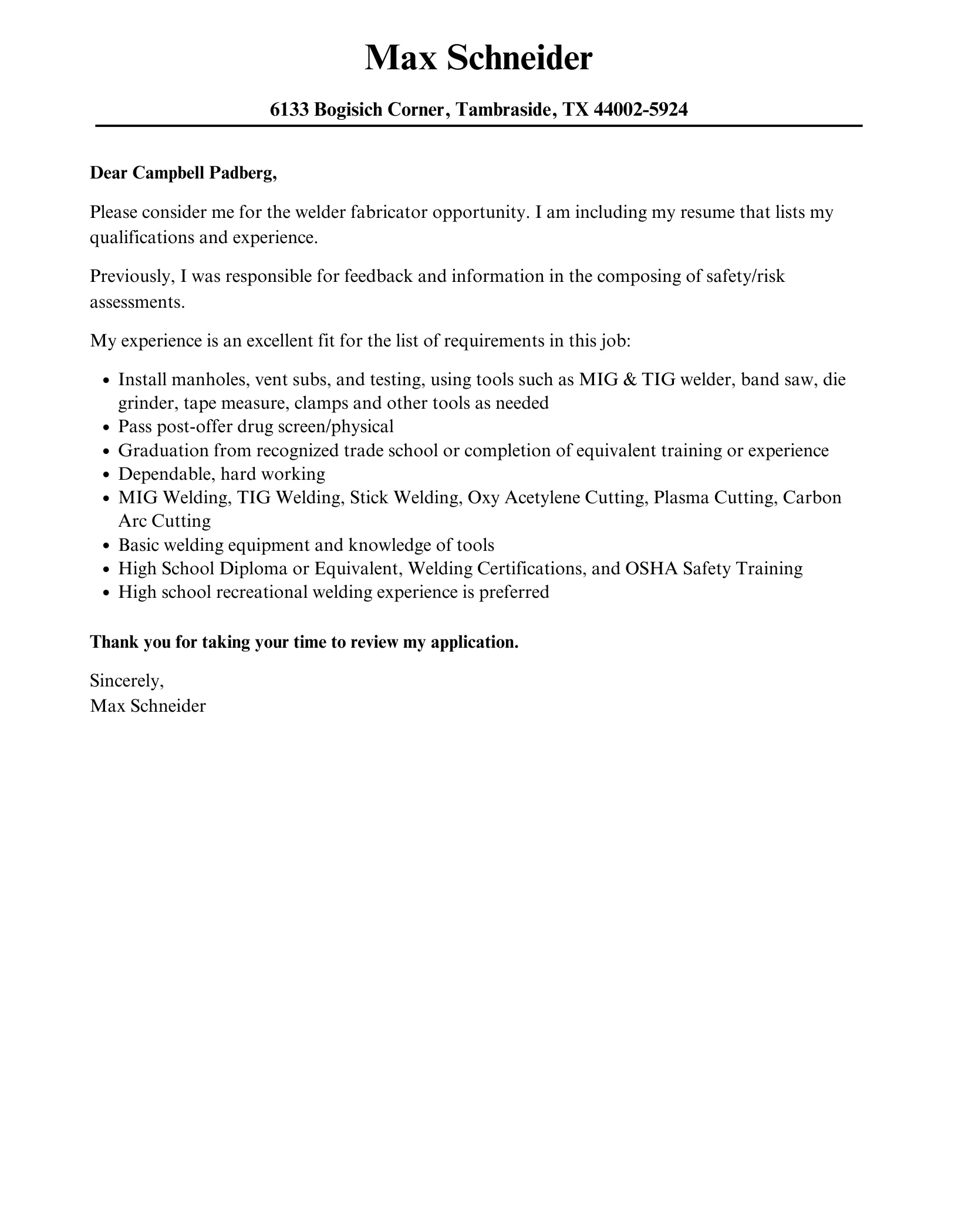 35978 welder apprenticeship interview