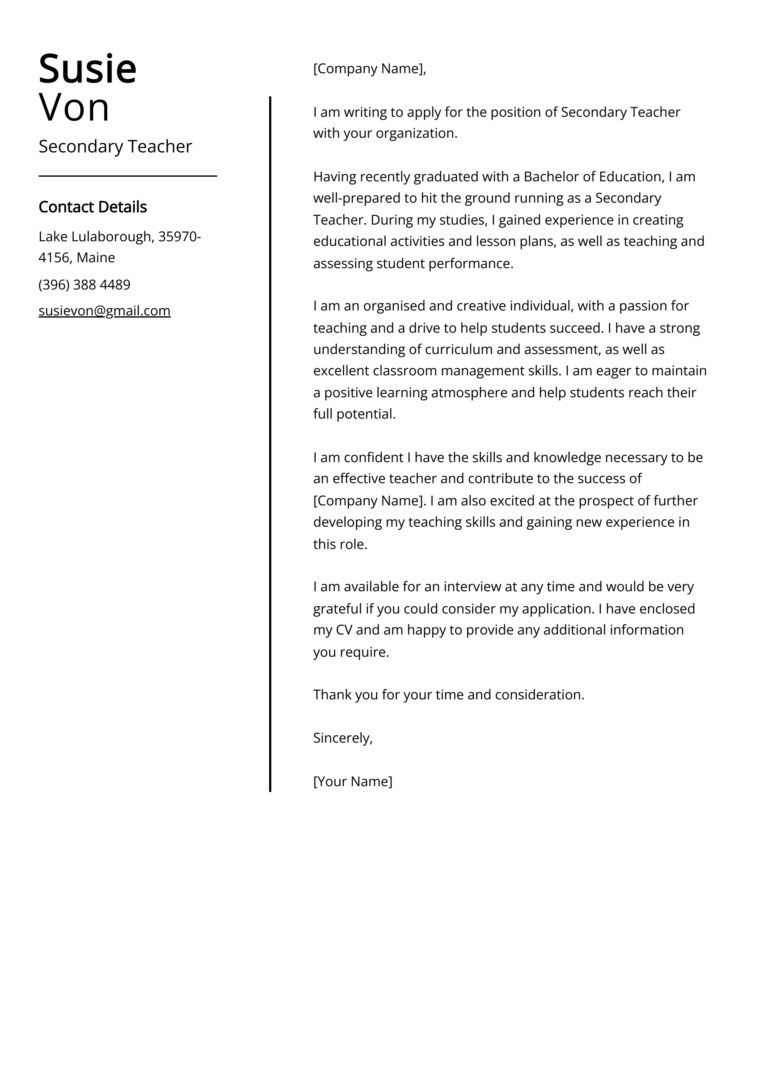 35982 teacher cover letter formatting