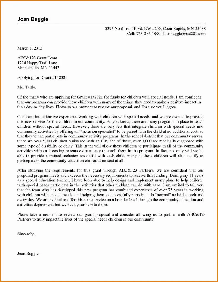 35988 grant cover letter writing