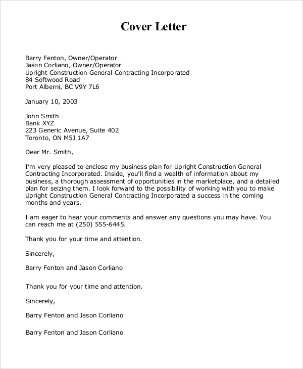 35990 business plan cover letter purpose