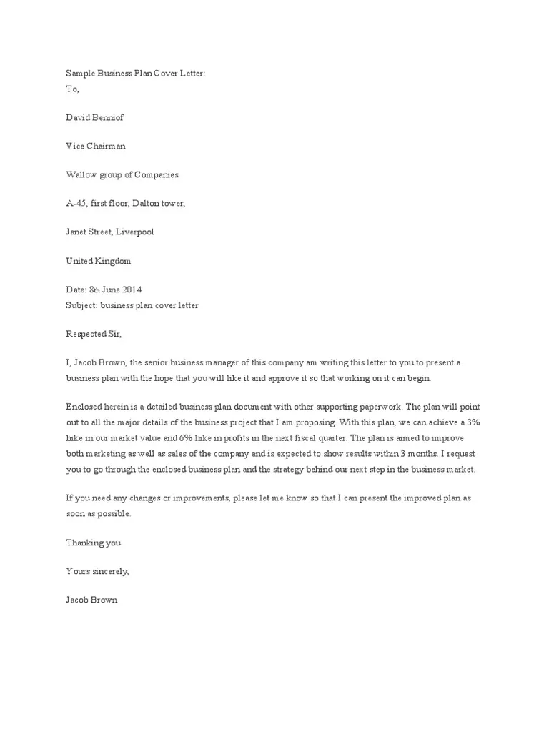 35990 business plan cover letter writing