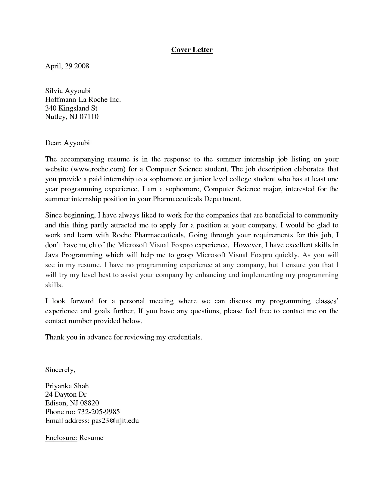 35995 cover letter formatting