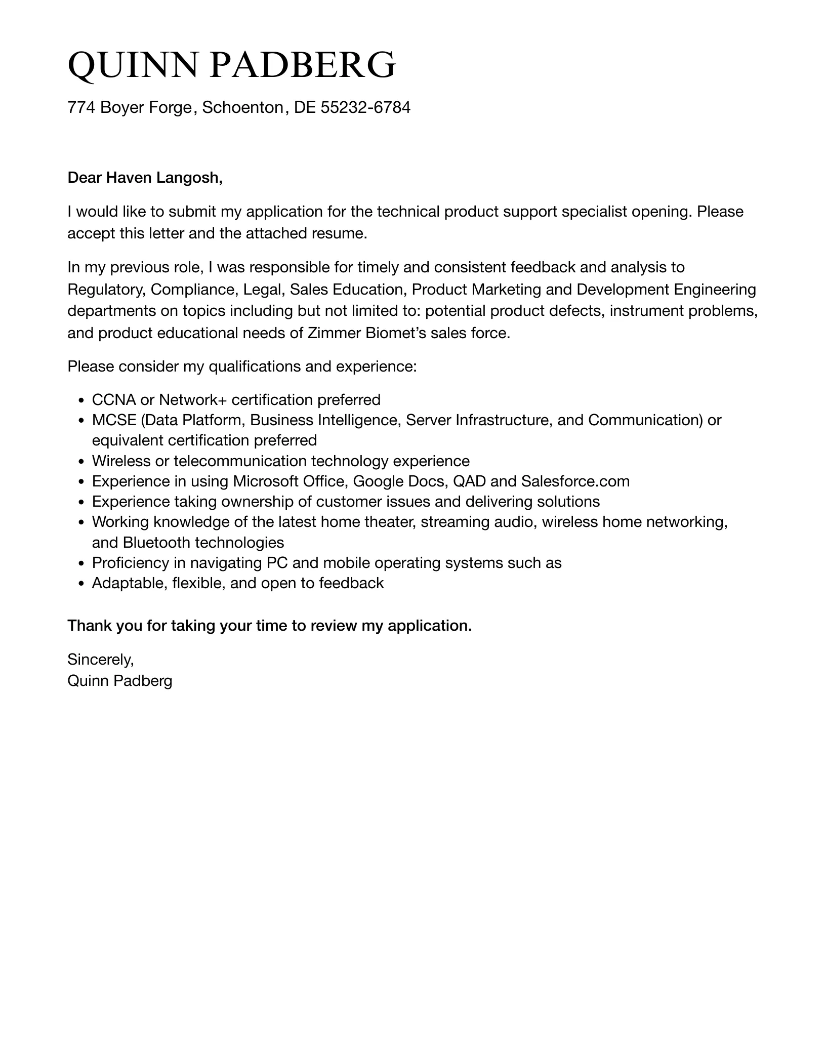 36011 cover letter structure