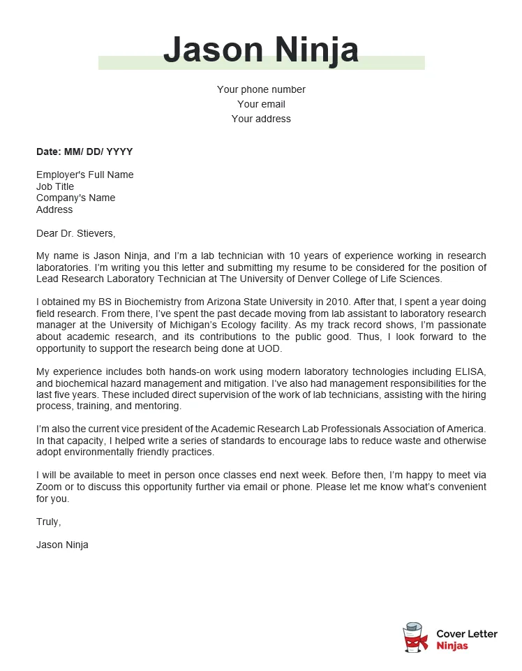 36027 tailored cover letter