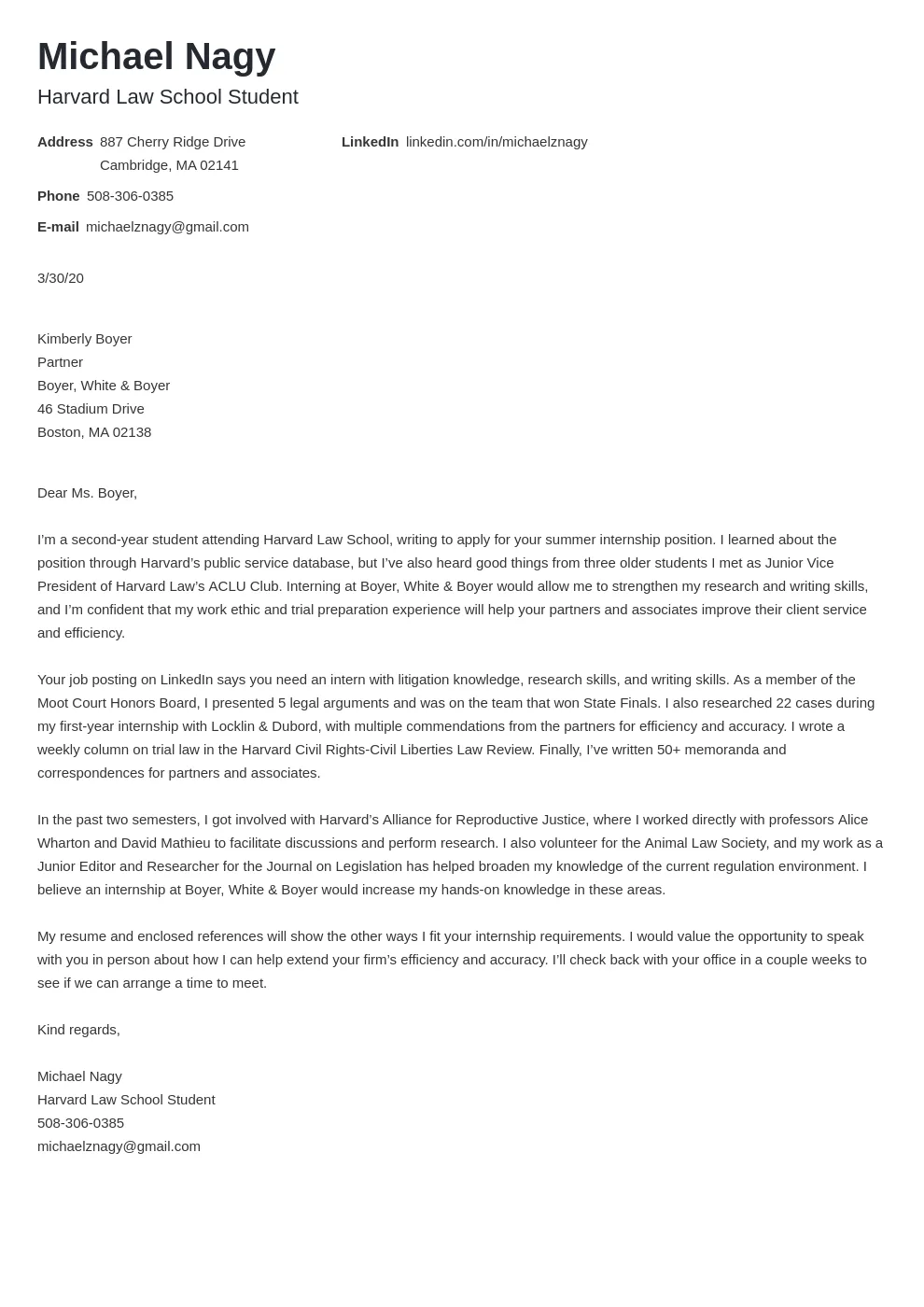 36030 law cover letter formatting