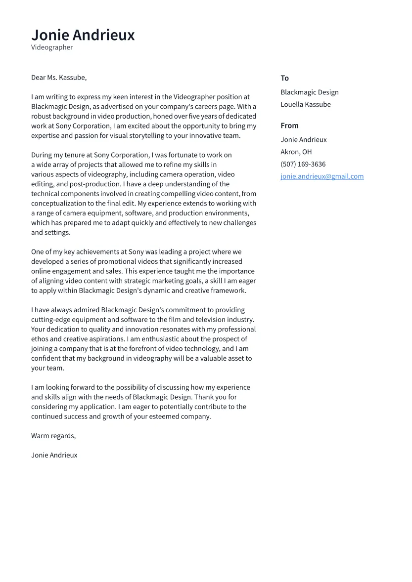 36036 video cover letter skills