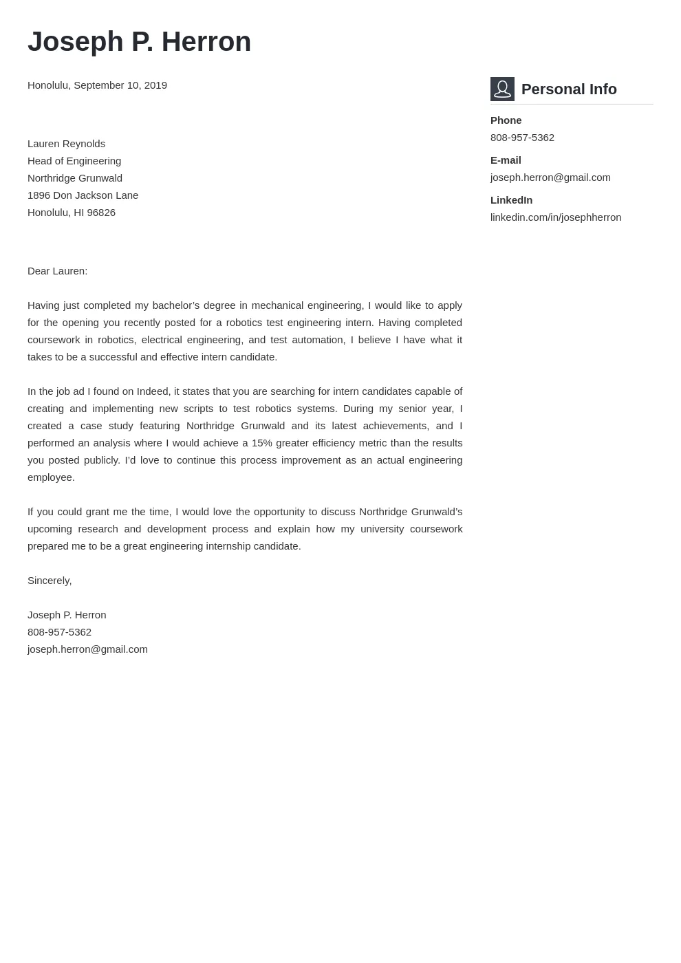 36042 cover letter formatting