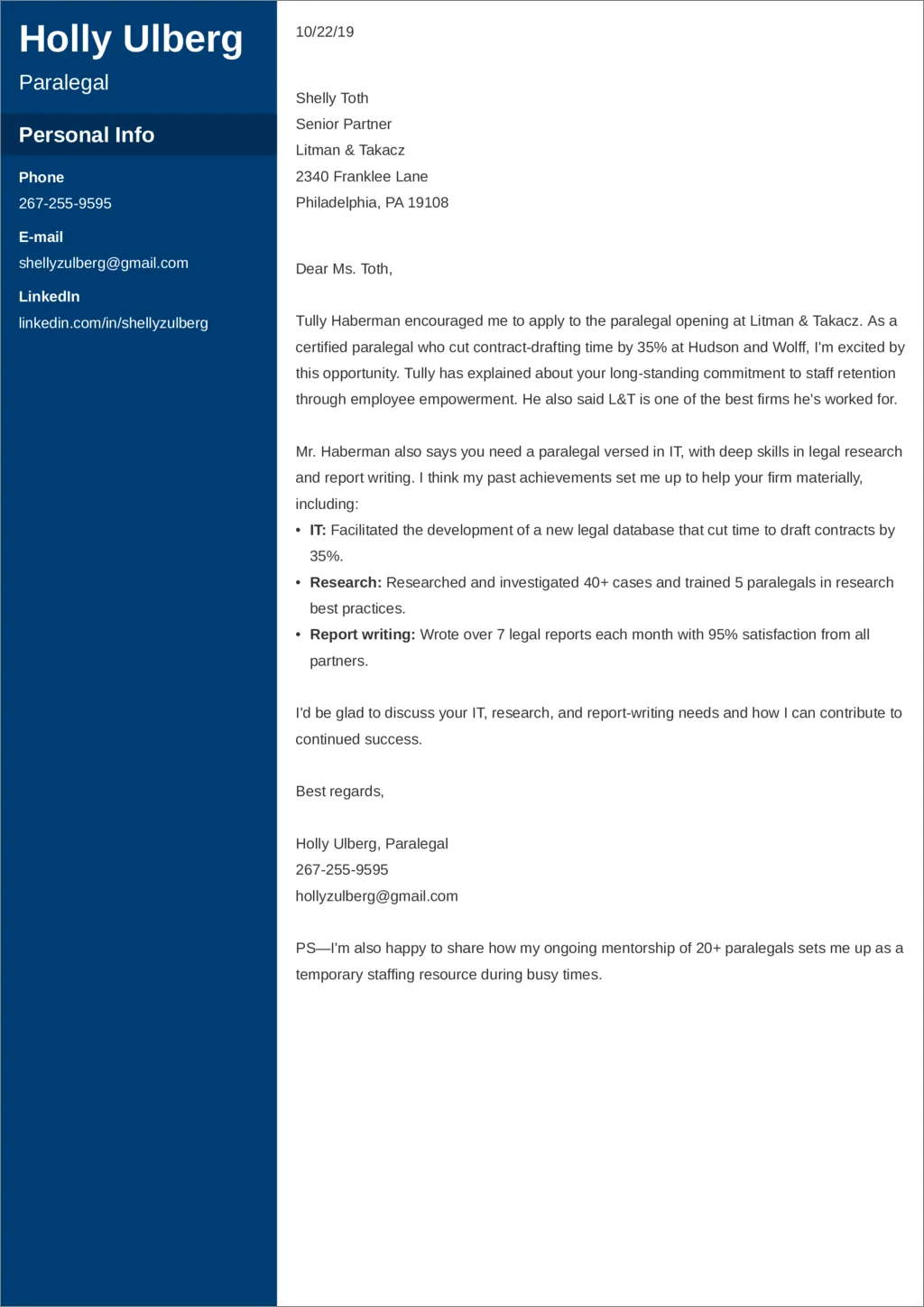 36064 paralegal cover letter example
